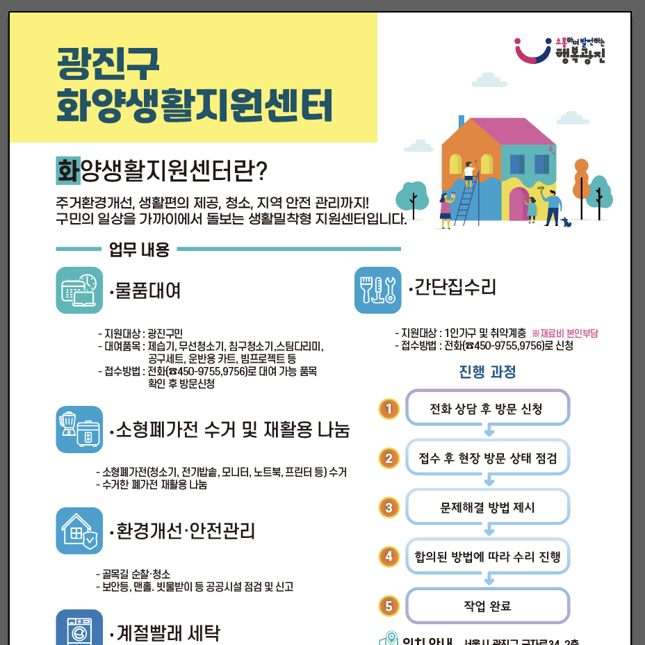 화양생활지원센터 개소 및 운영