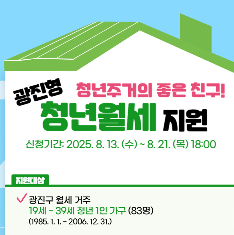 2025년 광진형 청년월세 지원사업