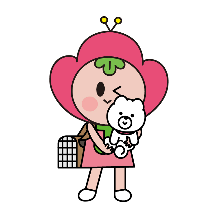 소형견을 안고있는 진이