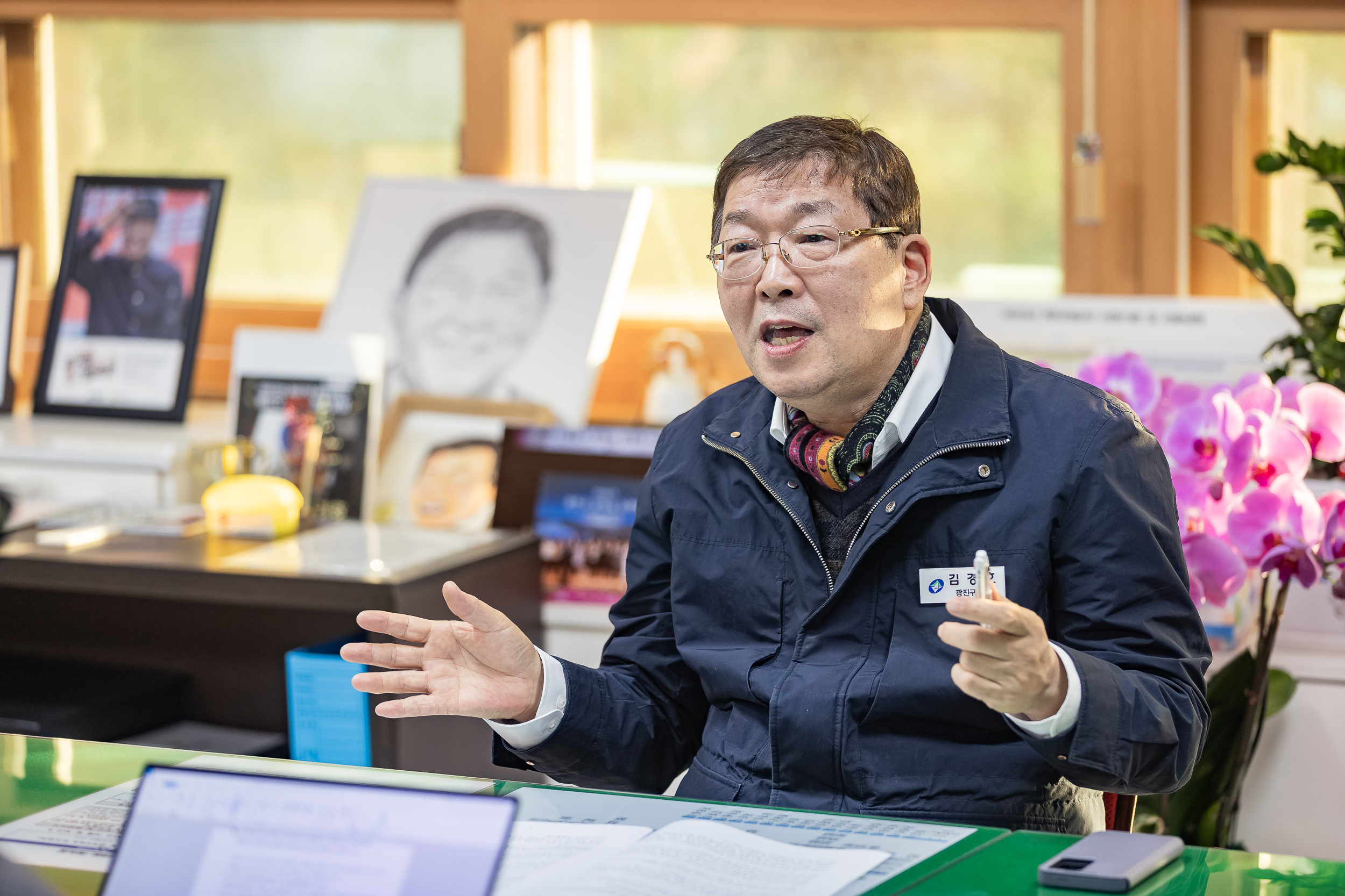 20250108-서울신문과 인터뷰 중인 광진구청장