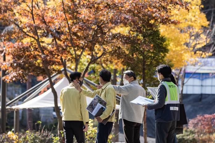 20201029-아차산일대(용마산근린공원) 보수정비사업 점검 등