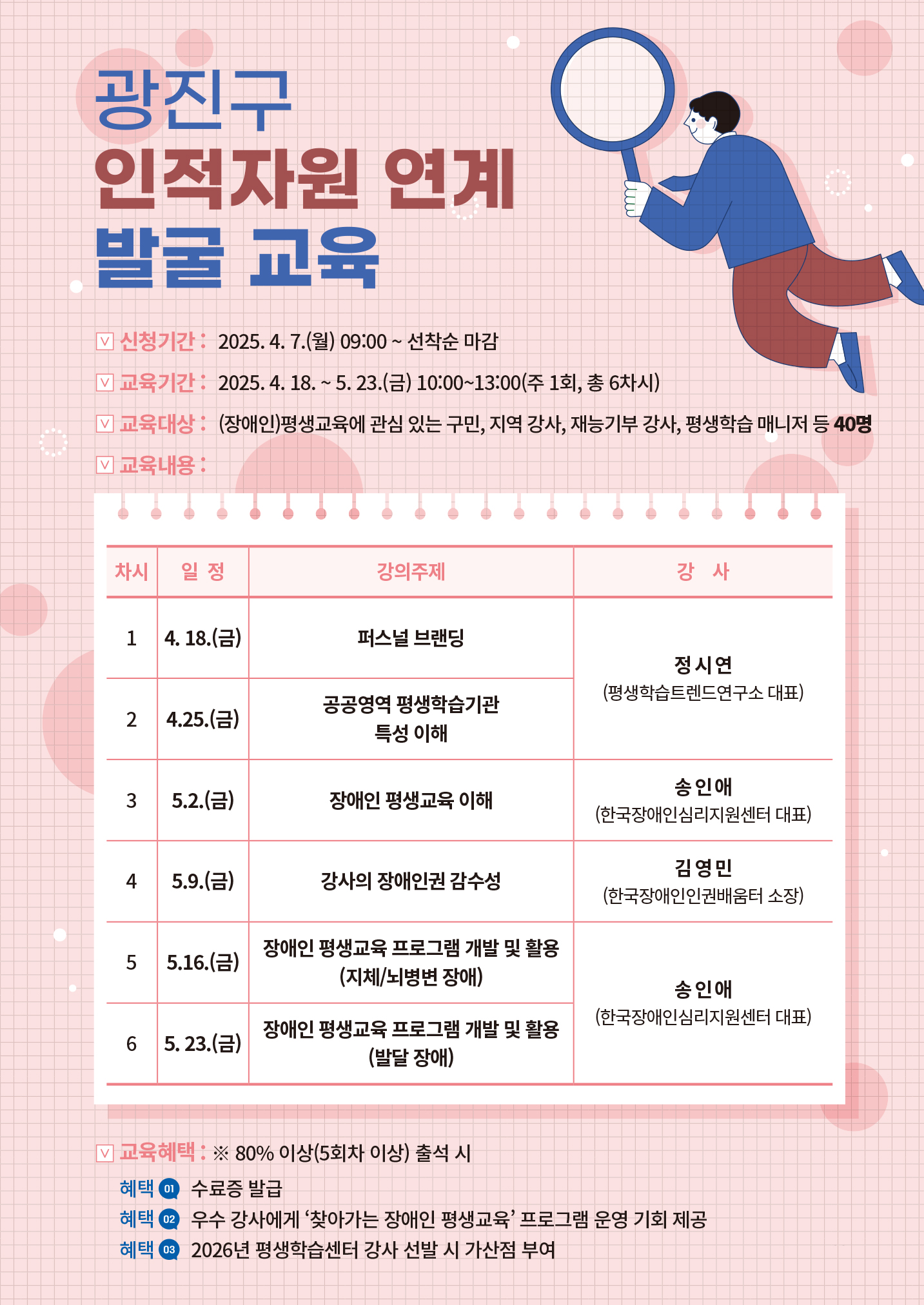인적자원 연계 발굴 교육 안내