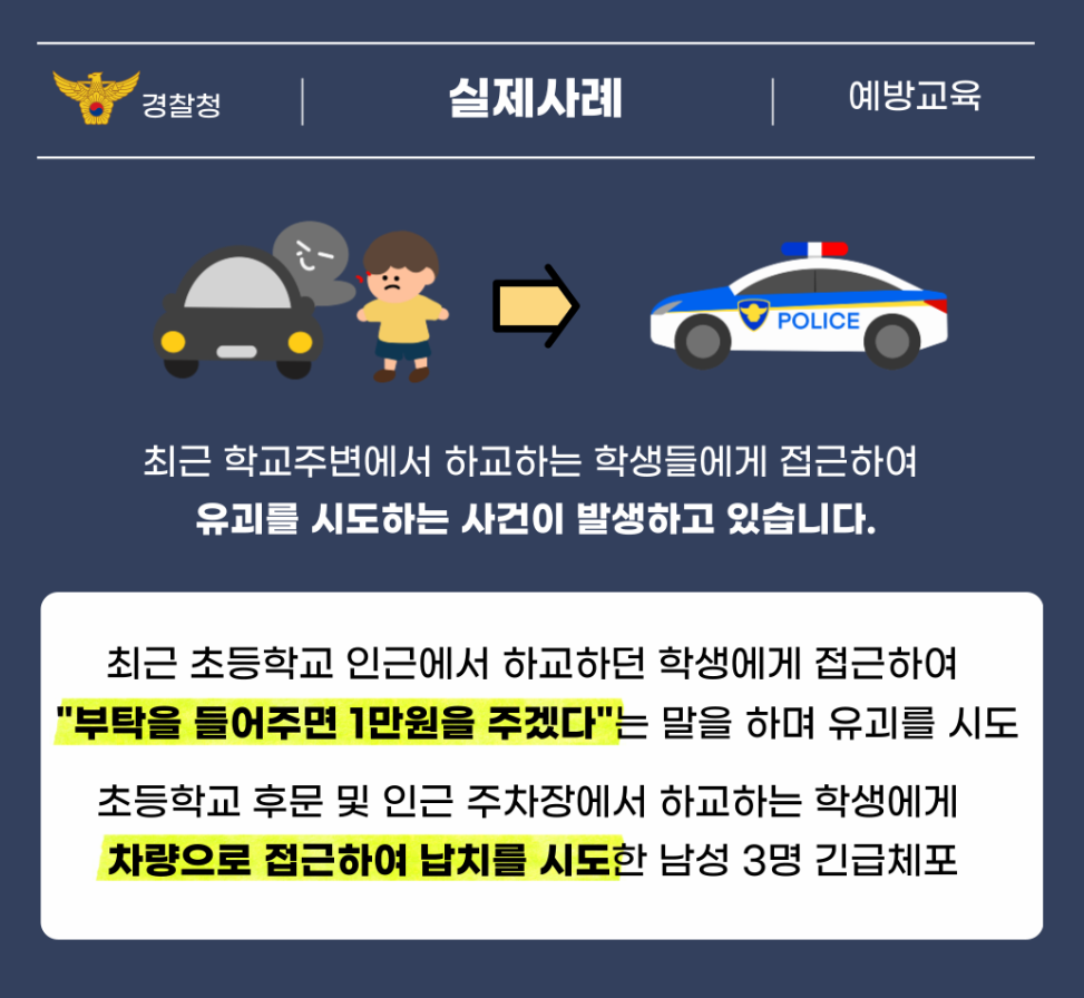 어린이 유괴예방 안전수칙