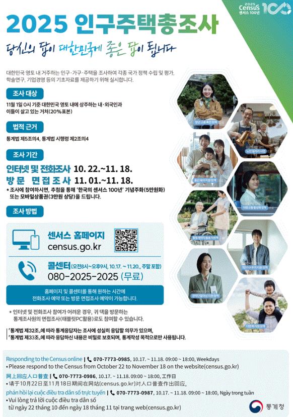 2025 인구주택총조사 실시 안내