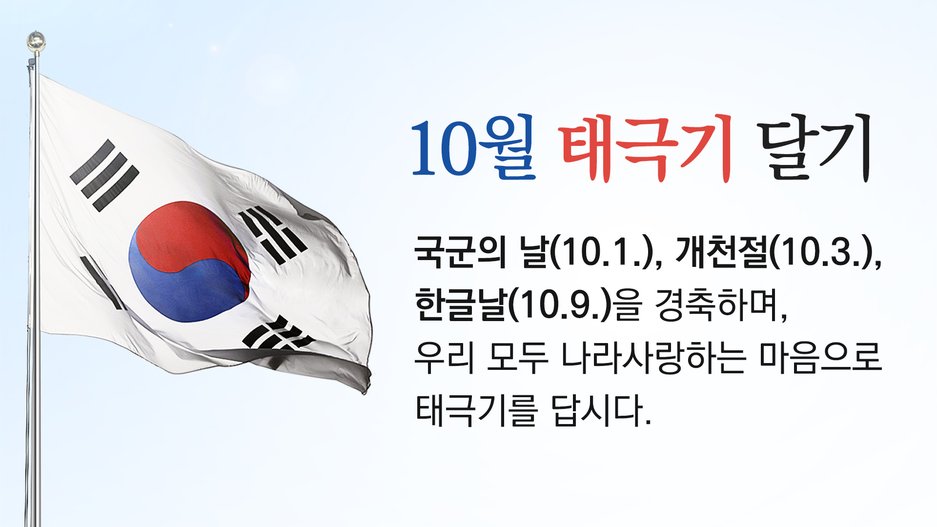 2016. 10월 태극기 달기 운동