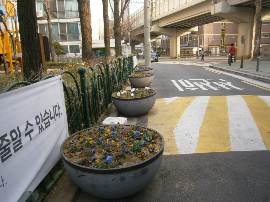 쓰레기 무단투기지역 꽃묘식재 