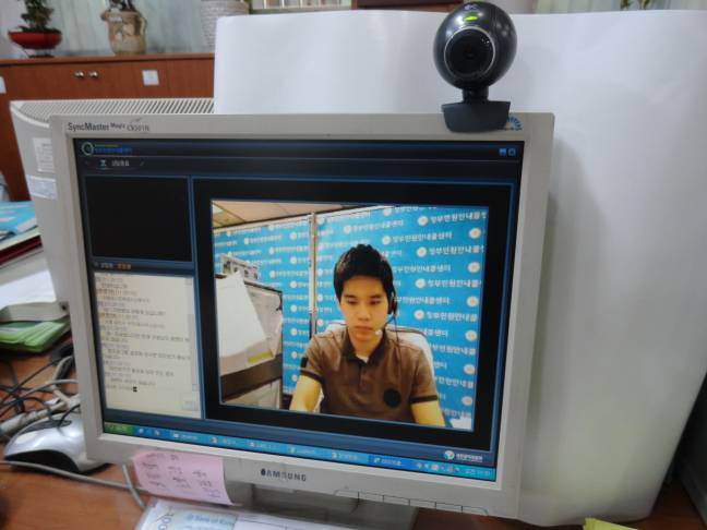 수화, 통역서비스 실시에 따른 화상용 웹카메라 설치