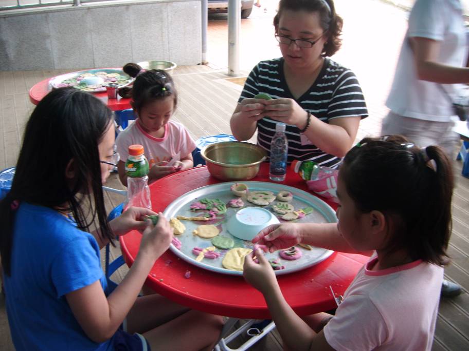 보리개떡만들기