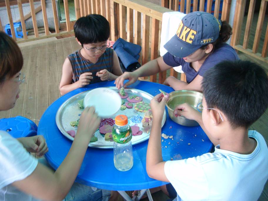 보리개떡만들기