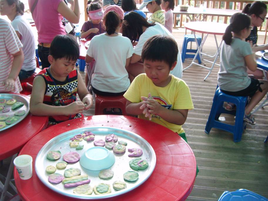 보리개떡만들기