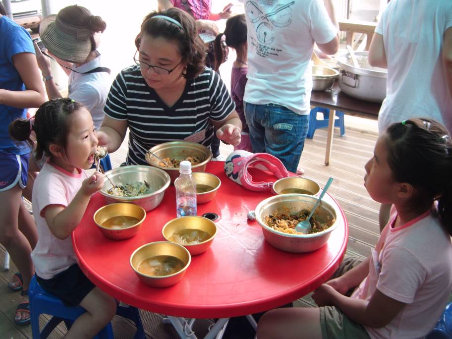 보리개떡만들기