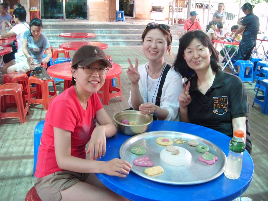 보리개떡만들기