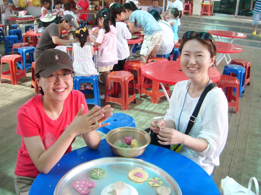 보리개떡만들기