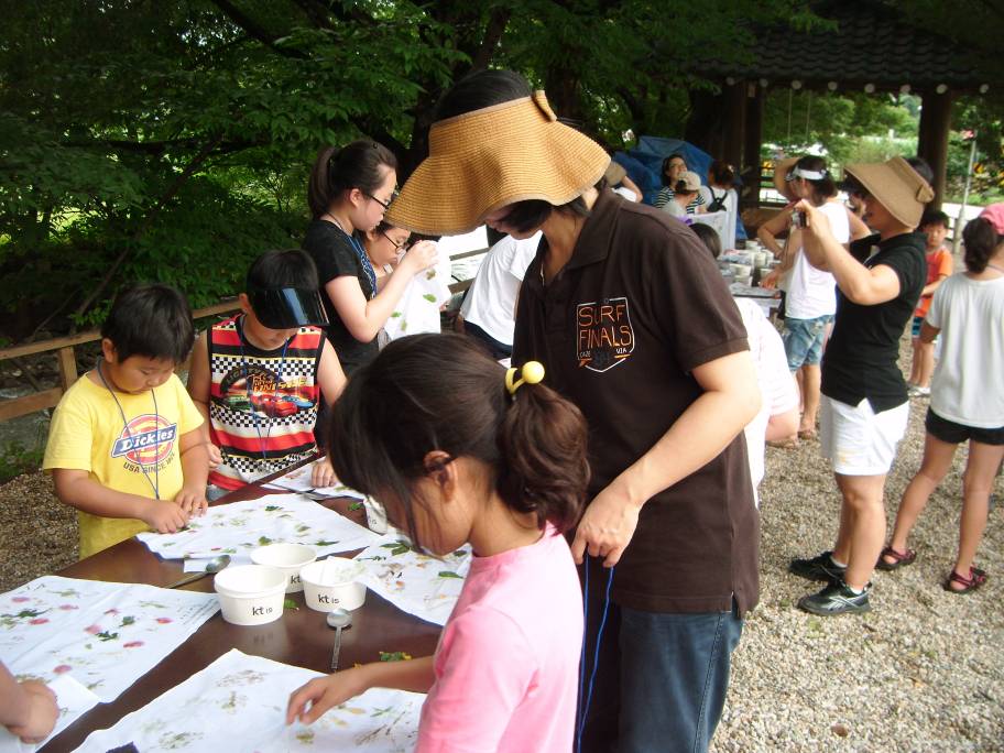 손수건꽃물들이기체험