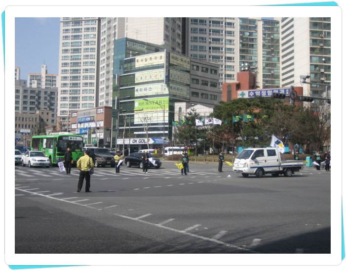 민방위훈련 - 올림픽대교 북단사거리(3.15)