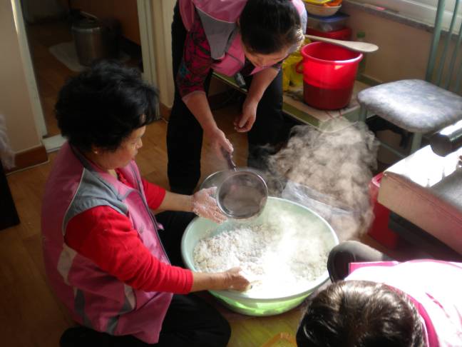 동지팥죽 나누기 행사(2010.12.30. 일성경로당)