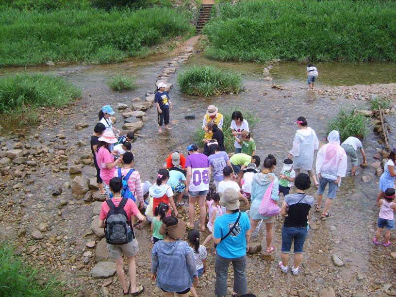 (농촌체험교실)냇가에서 감자까기