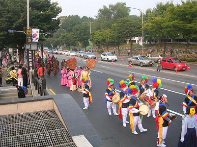 고구려축제 자양1동 거리퍼레이드 모습