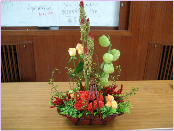  자치회관 문화강좌 꽃꽂이 작품 (08. 09. 09) 