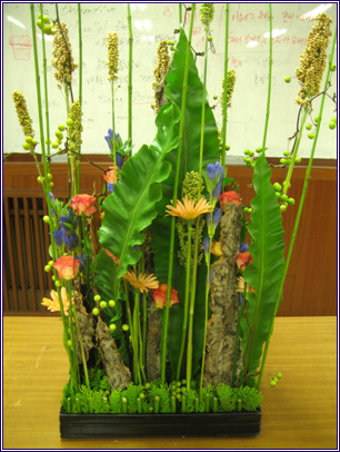 자치센터 문화강좌 꽃꽂이 작품 (08. 08. 12)