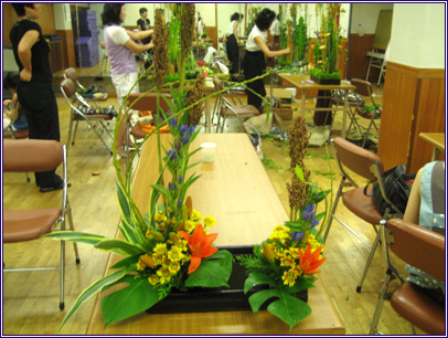 자치센터 문화강좌 꽃꽂이 작품(08. 08. 12)