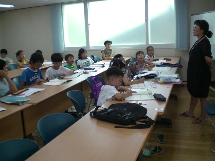 어린이주산셈 수업시간