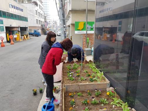 주민과 함께하는 우리동네 봄꽃 심기