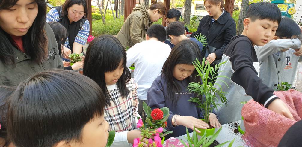 어린이마을탐험대 미세먼지 정화식물 가꾸기