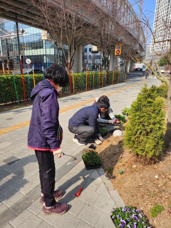 260324 구의3동 주민자치회 봄맞이 꽃모 심기 활동